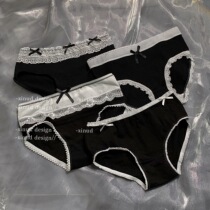 (Pure Desire Comfort * Combined with 4 pieces) Little Fresh Butterfly Lace Lace briefs Japanese Triangle pants Composition