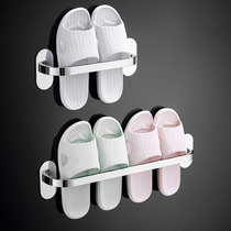 304 Stainless Steel Toilet Bathroom Slipper Frame Free of perforated wall Hanging Shower Room Slippers Drain containing frame