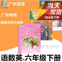 2023 spring department edited genuine Guangzhou primary school 6th grade second volume Chinese mathematics English book textbook textbook