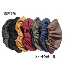 Pure Color Thickened All Cotton Twill Cloth Shoe Cover Autumn Winter Day Home Interior Wear Resistant Washable Big Code Anti-Slip Cloth Foot Cover