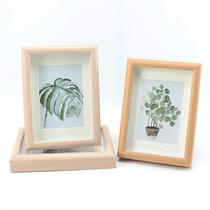 Wooden three-dimensional hollow creative photo frame table 678 10 inch A4 Nordic wall hanging square oil painting stick picture frame