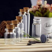 Cork wishing bottle mini aluminum cap drift bottle transparent DIY decorative glass bottle small star bottle vial