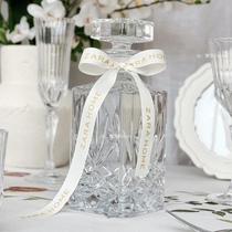 ZaraHome carved glass decanter cold kettle with lid large capacity transparent wine bottle