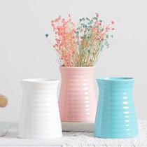 Manufacturer Straight for ceramic vase white thread Spiral Striped Basin Home Handicraft Furnishing