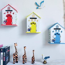Pastoral style home wall decoration wooden mailbox school kindergarten mailbox inbox inbox container type