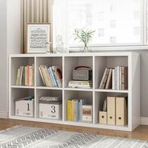 High 65cm deep 30 bookshelves Landing Short Cabinet Bedroom Plaid Racks SIMPLE LOCKER WHITE BOOKCASE WITH BACK PLATE