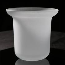 Toilet brush glass cup frosted toilet brush base accessories ceramic cup toilet space aluminum rack hanging