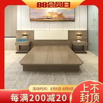 Hotel bed custom standard room Full set of hotel bed Apartment room special bed frame Single room Apartment furniture Bed and breakfast Twin bed