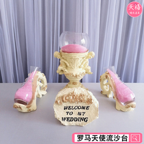 Roman Angel quicksand platform wedding props Rusha Tower European wedding wishing ceremony props new champagne candlestick
