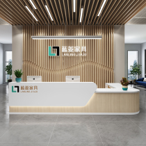 Lanling company front desk simple service desk cashier creative paint bar reception desk modern office front desk