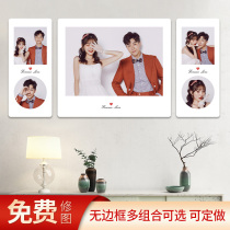 Wash photos to make photo wall decoration creative custom crystal photo frame photo hanging wall combination living room bedroom background