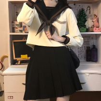 Chayu Zhongzheng uniform jk uniform skirt suit Full set of spring and summer college school tea three sailor suits Womens summer clothes