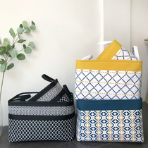 Fabric wardrobe storage basket underwear sundries storage box fashion series finishing basket three layers thick large dirty clothes bucket