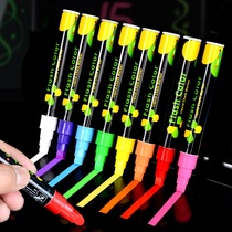 Fluorescent plate special pen LED electronic luminous blackboard highlighter whiteboard water-based erasable Billboard silver glass plate colored thick head marker students use marker pen blackboard color pen set