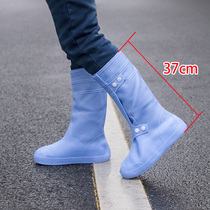 Shoe cover waterproof non-slip female rain-proof shoe cover male thick wear-resistant bottom silicone rain boots set childrens rain shoes cover