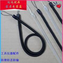 Head double-line thin anti-lost bracelet spring stretch plastic pen rope tool instrument non-slip telescopic rope