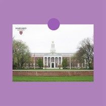 One postcard homemade small card Harvard University poster photo Bookmark hanging painting b6a01a02