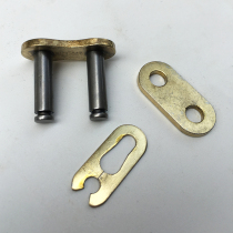 Motorcycle chain joint buckle 428H thickened gold copper-plated carburized chain full buckle clip rivet pin shaft sleeve