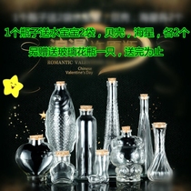 2 wishes to send vase DIY star rainbow bottle material nebula wood glass bottle drifting bottle