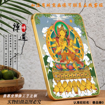 Customized bright Buddha mother Mori Zhitian portrait hanging painting Buddha statue table making Thangka tantric protector