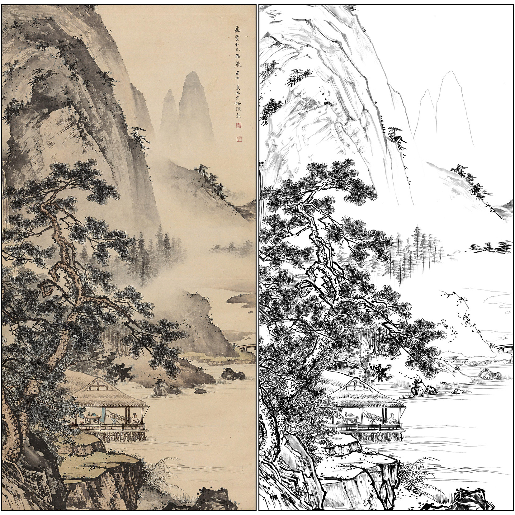 陈少梅山水画底稿-陈少梅山水画底稿促销价格、陈少梅山水画底稿品牌- 淘宝