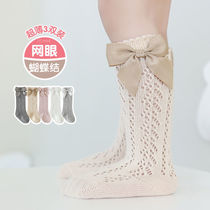Baby socks mesh tube spring and summer pure cotton thin section baby girl does not strangle legs summer newborn stockings