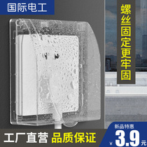 Transparent waterproof box 86 universal bathroom power protection cover wall switch socket toilet splash box household