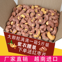 Vietnamese cashew nuts 500g bagged new charcoal baked salt baked whole box of 5 pounds carbon baked with skin nuts fried snack nuts