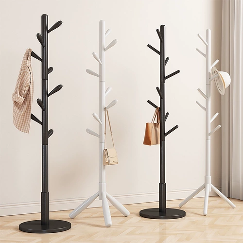 Сплошная деревянная стойка для спальни для спальни, стойка гостиная, домашняя висящая одежда, стойка, накаленная вертикальная простая подвесная стойка