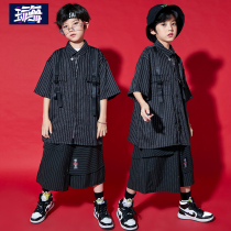 Street dance childrens tide clothes summer girls jazz dance costumes hiphop show boys hip-hop cool tide suit
