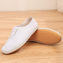 White shoes and mens canvas shoes gym shoes white tennis shoes and exercise wu shu xie nurses pharmaceutical work shoes bai bu xie