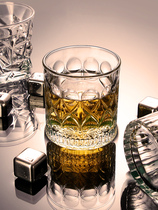 Whisky glass household European-style crystal glass western wine glass Creative ins wind octagonal beer glass bar set