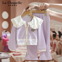 Lashabelle childrens clothing girls spring clothing suit doll collar jacket 2022 spring autumn season new foreign air trendy children