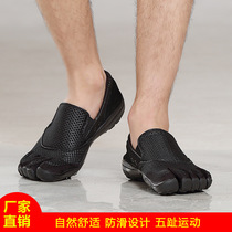 wu zhi xie men thick anti-slip outdoor leisure sports shoes male running shoes hiking climbing-toe orthopedic shoes