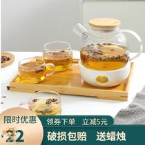 Japanese-style transparent tea glass teapot household high temperature resistant can be heated to boil water make tea drink tea set cool water pot