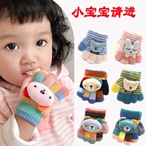 Baby children gloves five fingers baby autumn and winter Boys and Girls Protection children 0-1-3 years old 2 children warm thin small