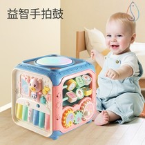 Baby Morning teaches Puzzle Toy Hand Pat Drum Hexahedron A Year Old Baby Music Drum Six Face Drum Baby 7 Multifunction 3