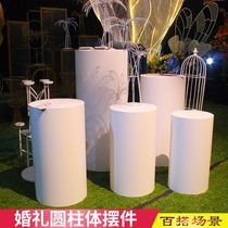 New wrought iron wedding props cylindrical dessert table wedding cylinder dessert table sign-in area birthday display ornaments