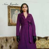 Nana Jacqueline dressing gown cashmere coat ladies warm trench coat 2021 Winter New Coat