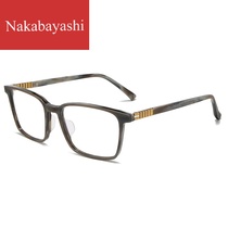 Full frame eyeglasses Comfortable frame can be equipped with myopia glasses Finished eye fatigue No degree of square frame male flat light