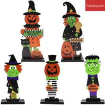 New simple Nordic wooden gifts Halloween pumpkin decoration ornaments crafts customization on the table