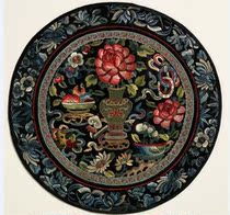 Round bottle embroidery piece electronic picture decoration printing identification copy Chinese painting material