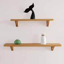 Solid wood shelf partition wall shelf bedroom kitchen dining room decoration wall shelf wall hanging living room