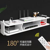 TV set-top box rack non-perforated storage rack living room TV wall decoration bedroom wall wall hanging router partition