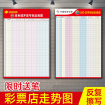 Welfare lottery two-color ball big lottery trend chart arrangement three-row five-body lottery betting station advertising sticker wall sticker