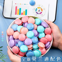 round magnetic grain chalkboard with small magnetic buckle macarronic color strong magnetic suction iron stone morandi color whiteboard children blackboard stickup magnet teaching appliance magnetic button magnetic stud powerful classroom with magnet
