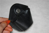  Cowhide quick-pull handcuff cover Public hair handcuff bag Domestic universal handcuff holster bag waist cowhide bag leather