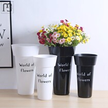 Flowers Wake Up Bucket Floral Flower bouquet Domestic Bubble Plastic Flower Barrel Living Room Decoration Large flower bottled buckets