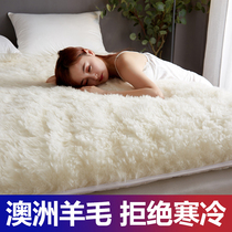 Wool mattress upholstered thickened warm bed mattress double household cushion quilt for single winter lamb velvet cushion