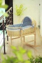 Shaking children to sleep baby frame basket portable rocking bed rattan old baby car sleeping blue car